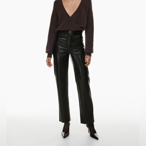 Aritzia Pants - Wilfred The Melina Vegan Leather High-waisted Pant Black Size 4